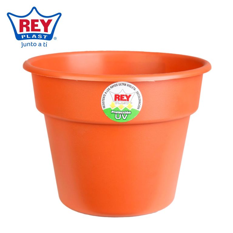 Maceta Durakotta con Base Naranja 17x14x