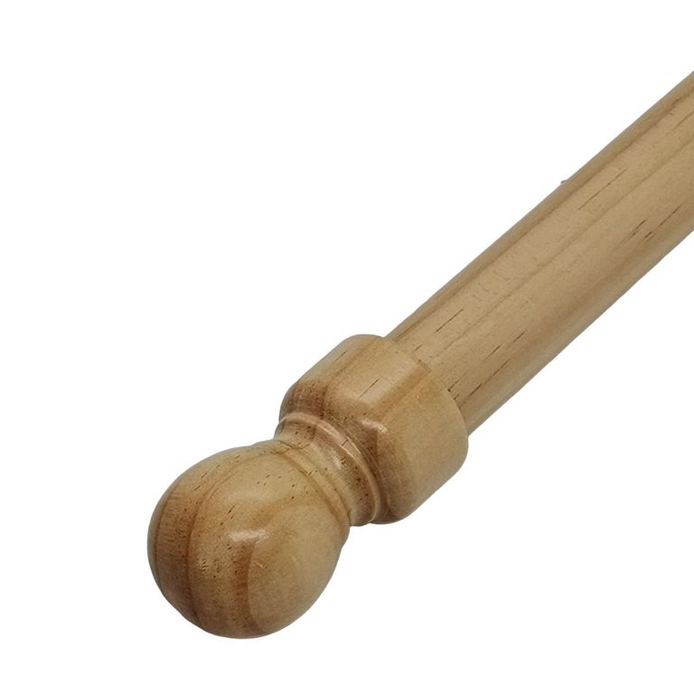 Terminal Bola madera natural 35mm (2un)