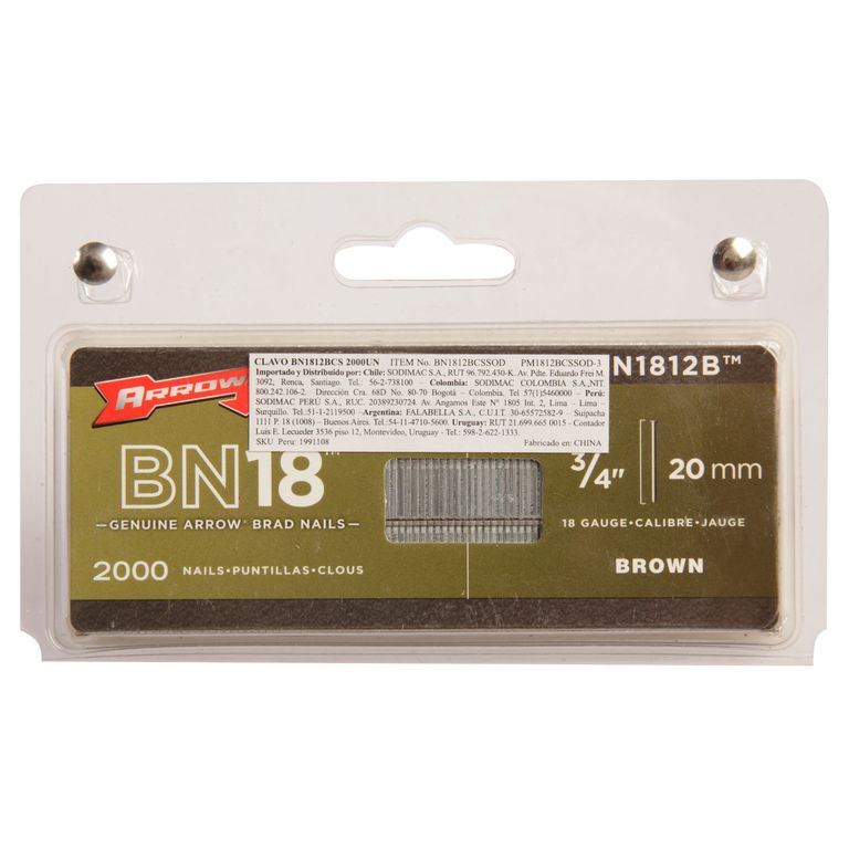 Clavo BN1812BCS 3/4" Acero Arrow