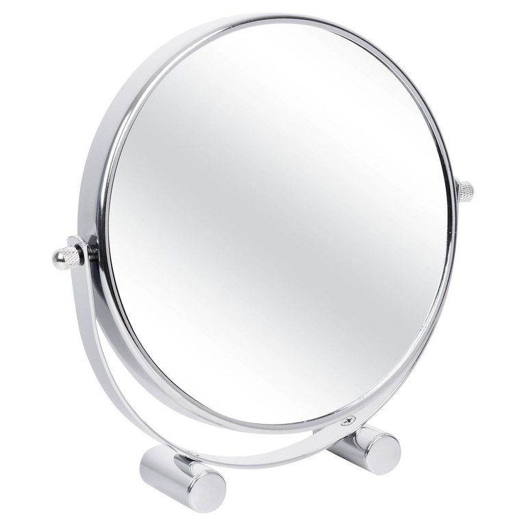 Espejo Cosmético Giratorio Metal Cromado 15cm