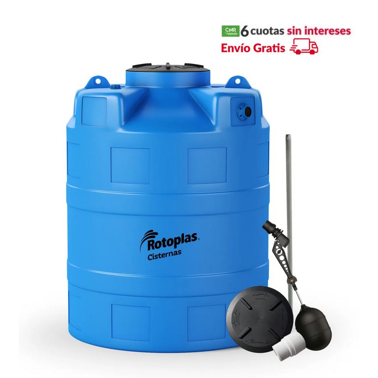 Cisterna de Agua Rotoplas 1200L + Accesorios