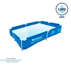 BESTWAY - Piscina Estructural Rectangular 228x159x42cm 1500 Litros