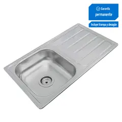 RECORD - Lavadero de Cocina Acero Inoxidable 1 Poza Penta 78x43cm