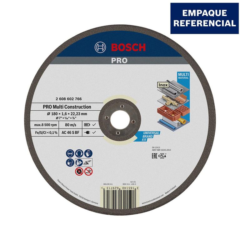 Disco de Corte Multimaterial 7" 1.6 mm Bosch