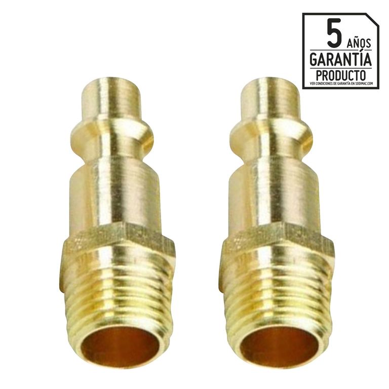 Conector Rápido de Bronce 1/4" 2 piezas Uberman