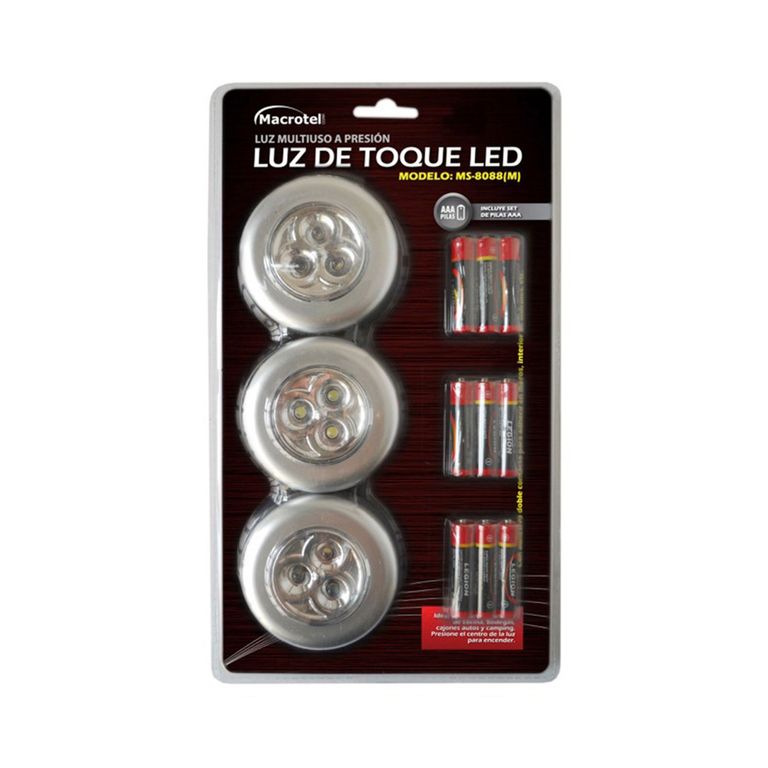 Pack X3 Luz Toque Macrotel