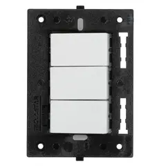 HALUX - Conmutador Triple Minimal Blanco
