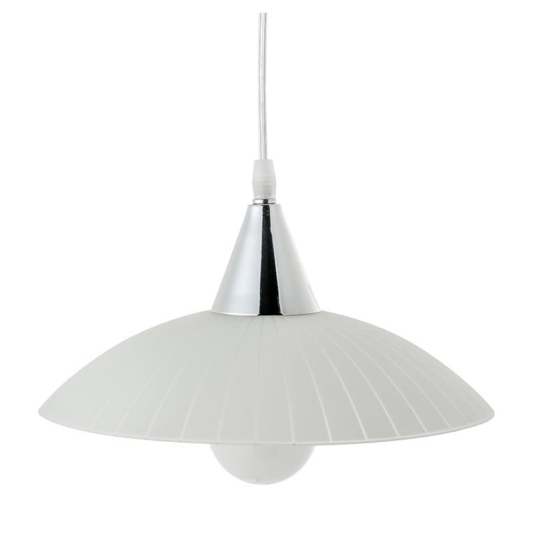 Lámpara Colgante de Techo 1 Luz Ray Plateada