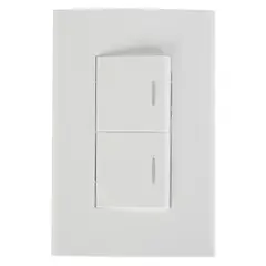 HALUX - Interruptor Doble Clio Blanco