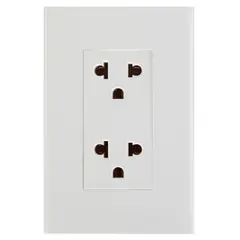 HALUX - Tomacorriente Doble P/T Clio Blanco