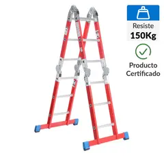 UBERMANN - Escalera Articulada de Fibra de Vidrio 12 Pasos 150Kg
