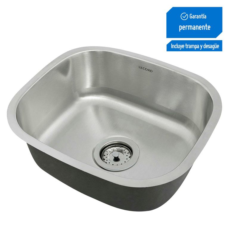 Lavadero de Cocina Record Acero Inoxidable 1 Poza Indico 34x40cm