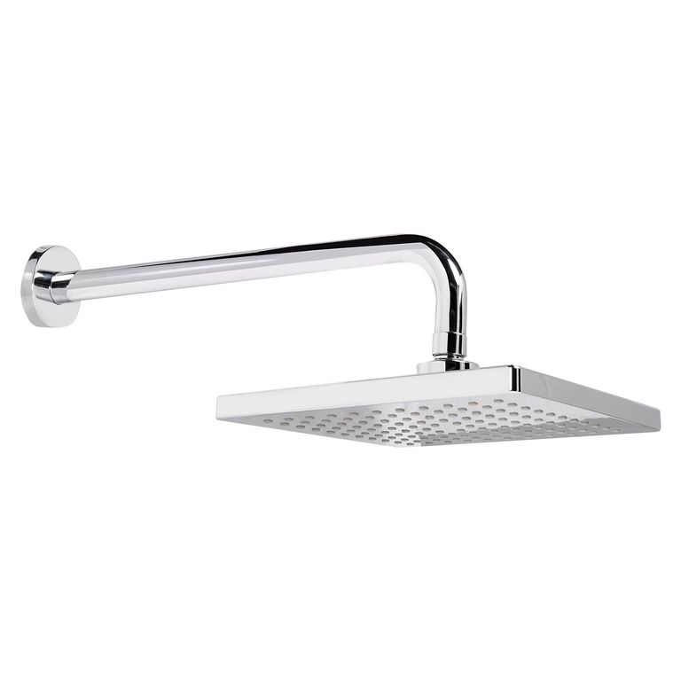 Cabezal de Ducha Plato Cuadrado 20cm + Brazo 30cm