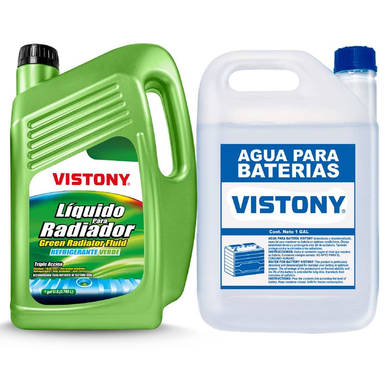 Líquido para Radiador Verde + Agua para Batería