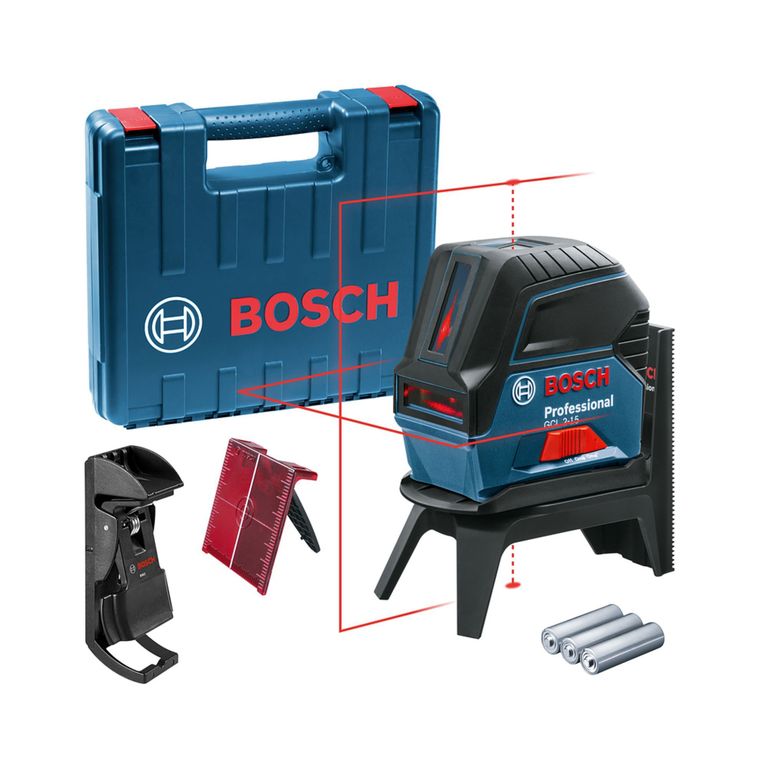 Nivel Láser Bosch GCL 2-15 15m con puntos de plomada y soporte