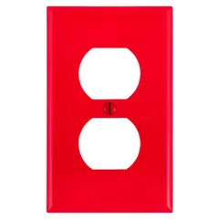 LEVITON - Placa Doble Rojo