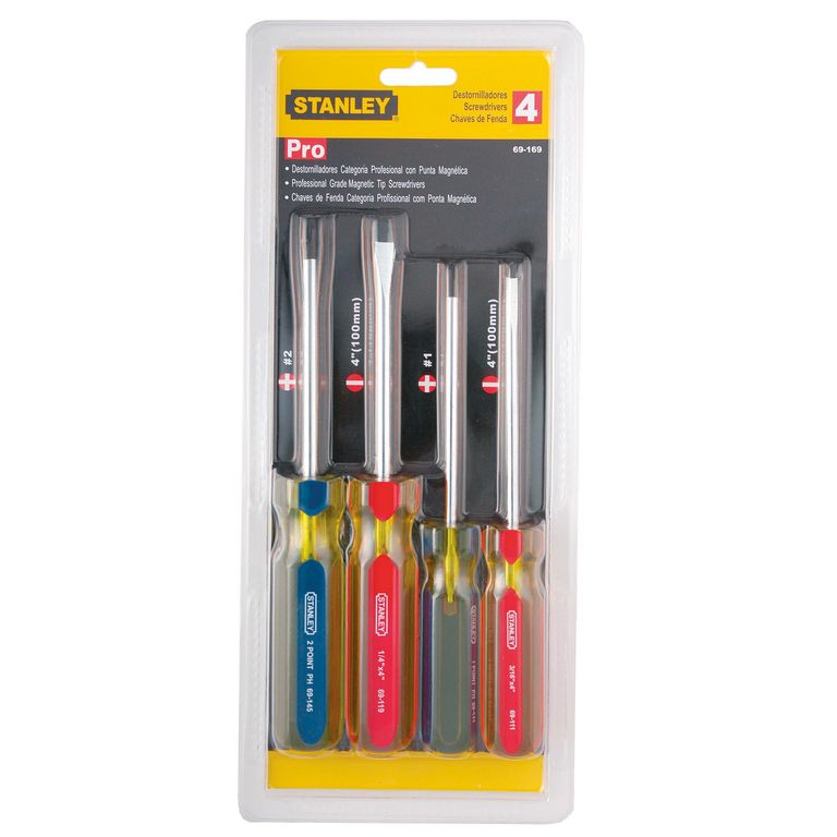 Desarmador Profesional Acero Set 4 Piezas Stanley