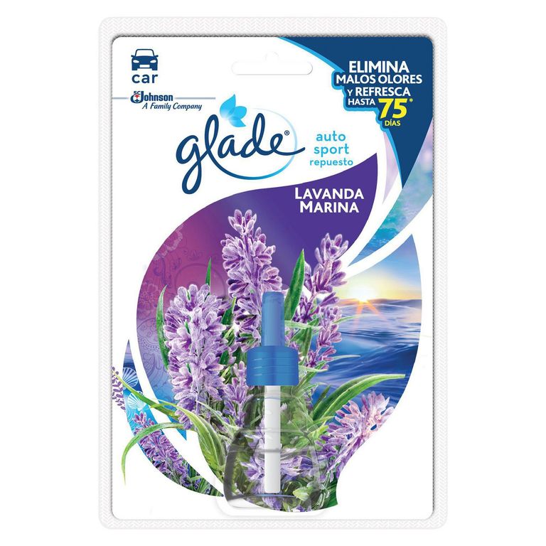 Repuesto Aromatizante Glade Líquido Auto Sport Aroma Lavanda