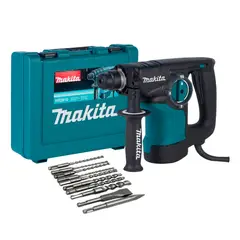 MAKITA - Rotomartillo SDS Plus Eléctrico 800W + 17 Accesorios