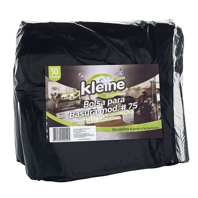 Bolsa para basura 75 Litros 50und