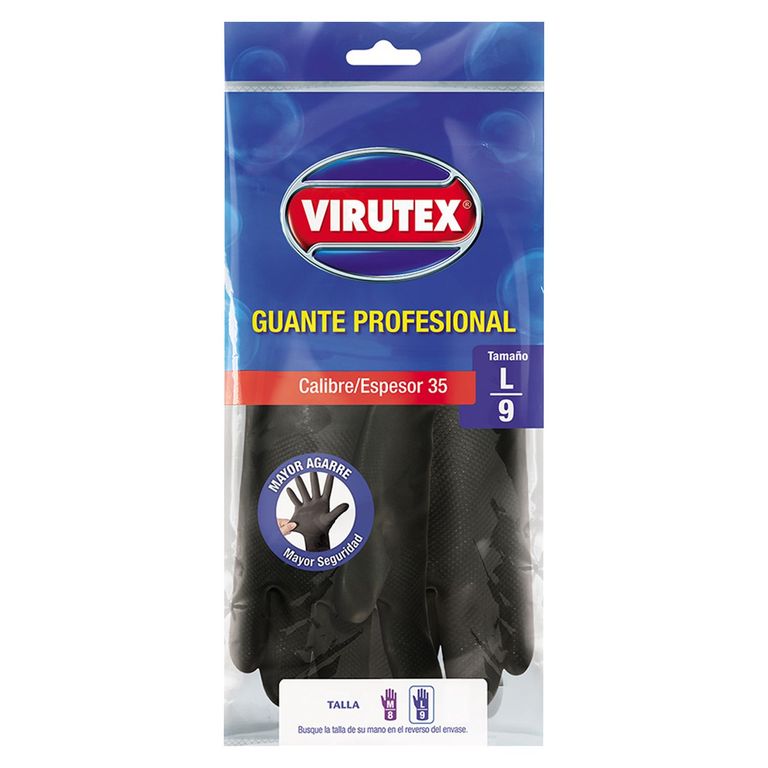 Guante Tradicional Calibre 35 Talla L - Negro.