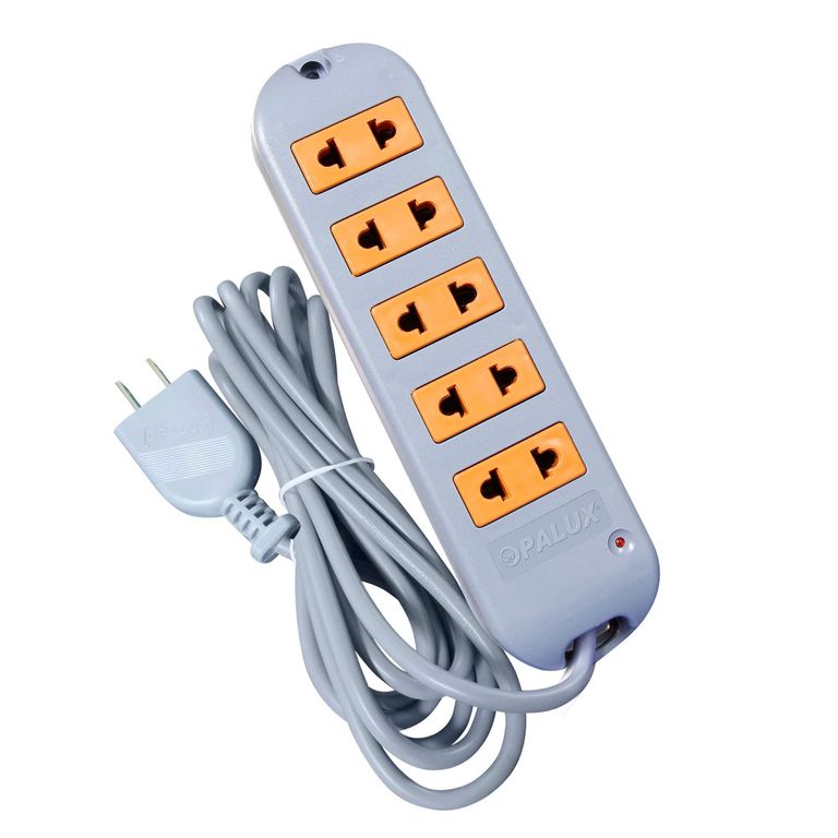 EXTENSIÓN VULCANIZADO 5 TOMAS UNIVERSAL 8M OPALUX