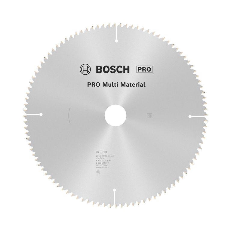 Disco de Sierra Multimaterial 10" 100 Dientes Bosch
