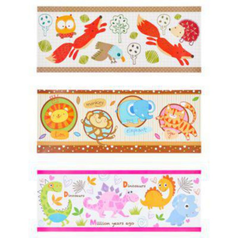 Cenefa Autoadhesiva x3 Piezas 15x41cm Diseño Surtido