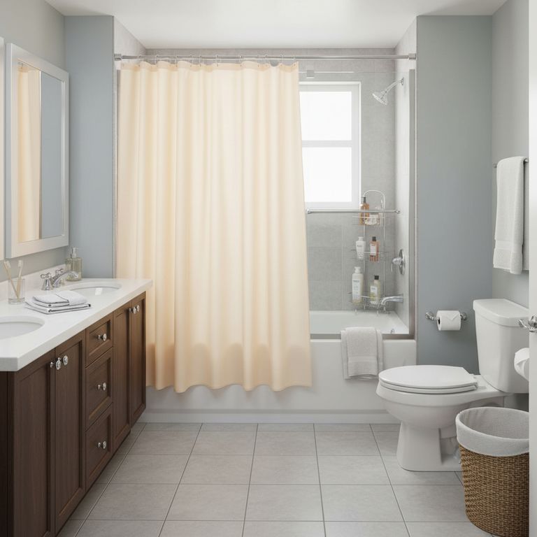 Cortina de Baño Beige 180x180cm