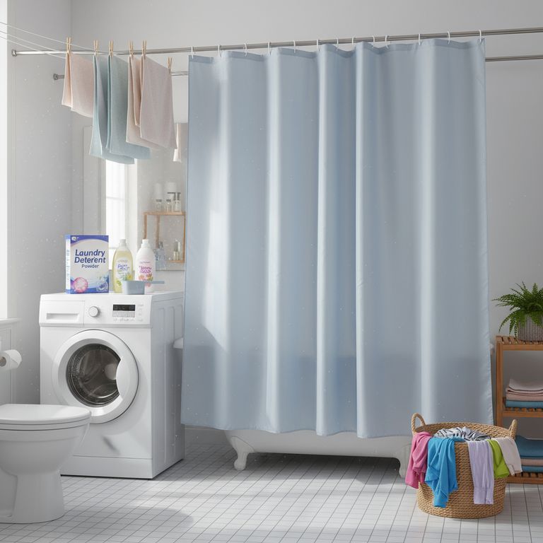 Cortina de Baño Gris 180x180xm