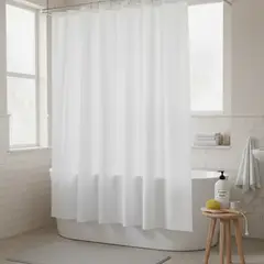 CASA BONITA - Cortina de Baño Blanca 180x180cm