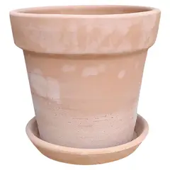 FAMA - Maceta Balde con Plato Naranja 16x18x