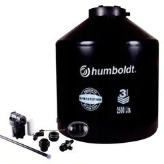 HUMBOLDT - Tanque de agua Negro 2500 L + Accesorios