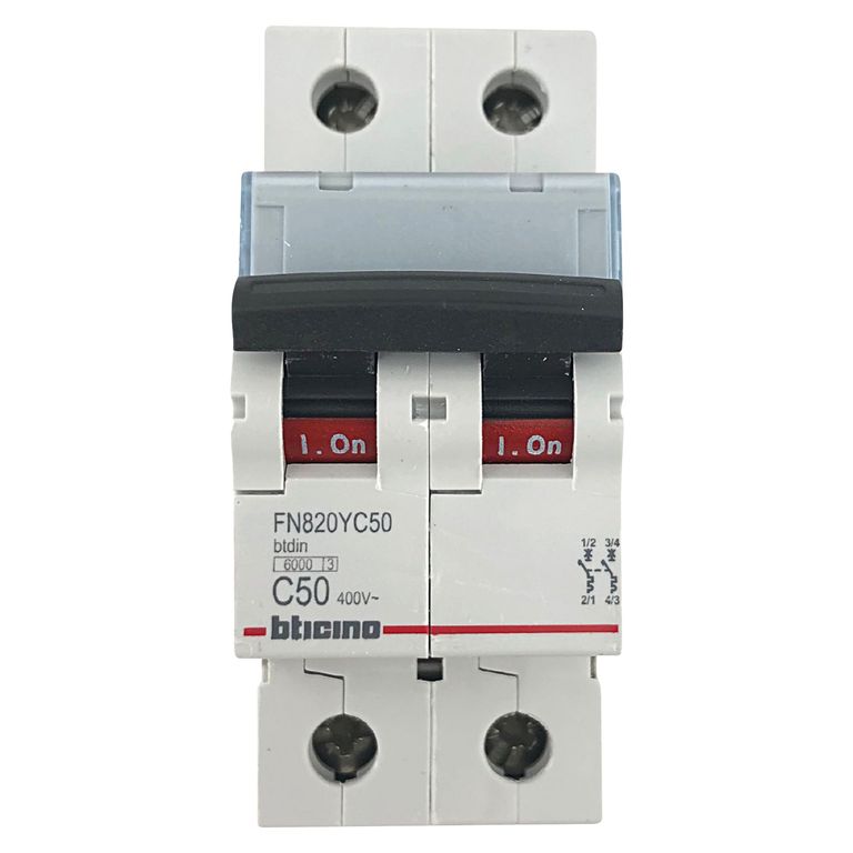 Interruptor Termomagnético 2x50A Bticino