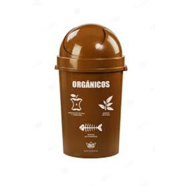 Basurero de Polipropileno Reyplast Marrón 54.4L