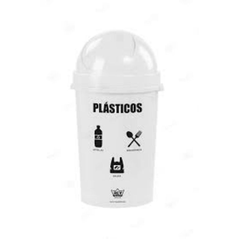 Basurero de Polipropileno Reyplast Blanco 54.4L