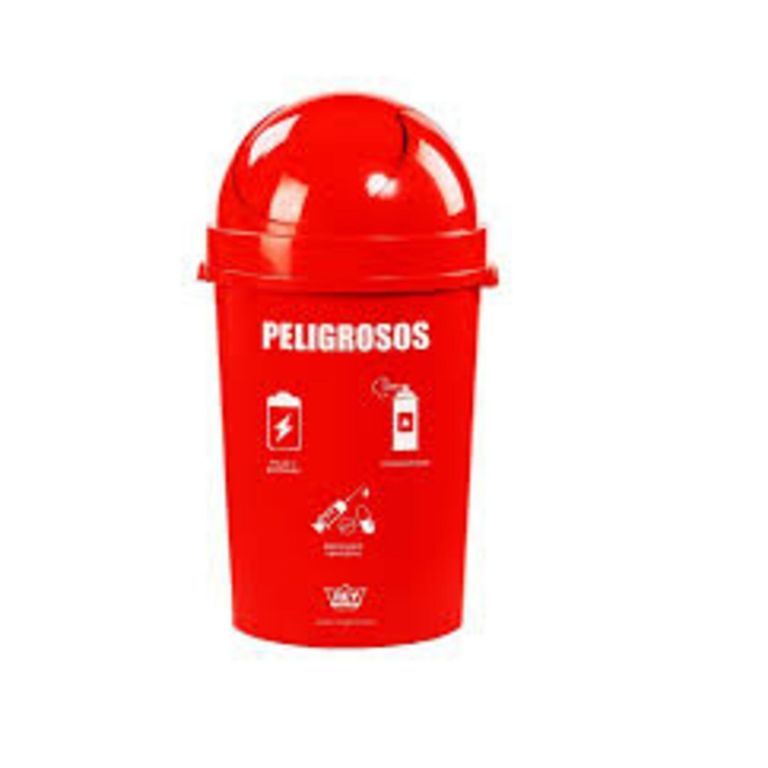 Basurero de Polipropileno Reyplast Rojo 54.4L