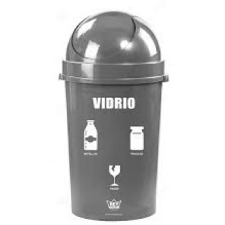 Basurero de Polipropileno Reyplast Plomo 80L