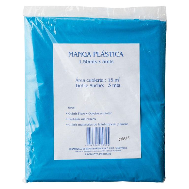 Manga Plástica Azul Cortada 3x5m