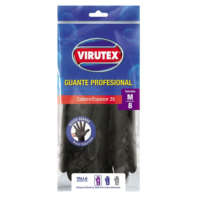 Guantes de Látex Multiuso Talla M - Negro
