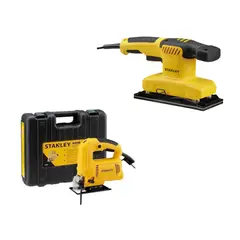 STANLEY - Sierra Caladora Eléctrica 600W SJ60K + Maletín + Lijadora Orbital 1/3" 280W SS28