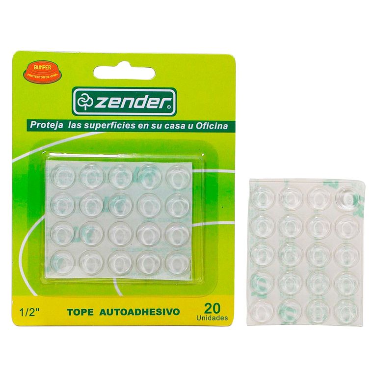 Tope Adhesiva Bumper 1/2" x 24 unid.
