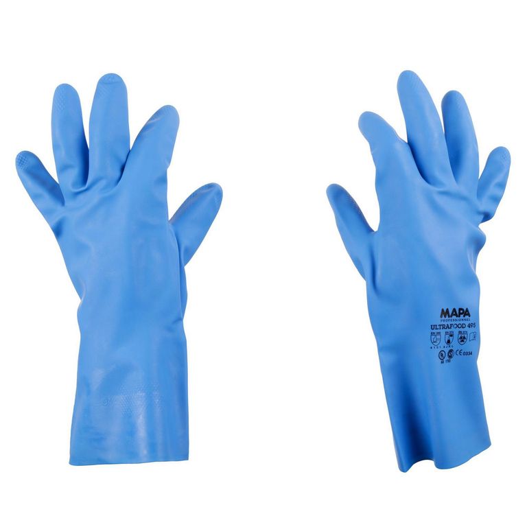 Guantes de Seguridad Mapa de Nitrilo Azul Talla L