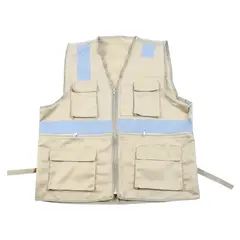 undefined - Chaleco Reflectivo Multibolsillo Drill Beige Talla L