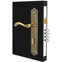 CANTOL - Cerradura de Embutir Principal Clásica Bronce Antiguo Der