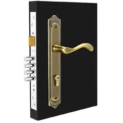 CANTOL - Cerradura de Embutir Principal Clásica Bronce Antiguo Izq