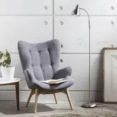 JUST HOME COLLECTION - Lámpara de Pie Melissa 1L E27 Gris