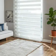 JUST HOME COLLECTION - Cortina Roller Día/Noche Lino 160x165cm Beige