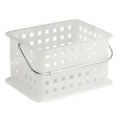 IDESIGN - Canasta Organizadora con Asa Blanca 14x23cm
