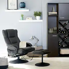 JUST HOME COLLECTION - Sillón Reclinable Masajeador 1 Cuerpo Ottoman